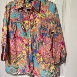 Chaps Multicolor Paisley Shirt